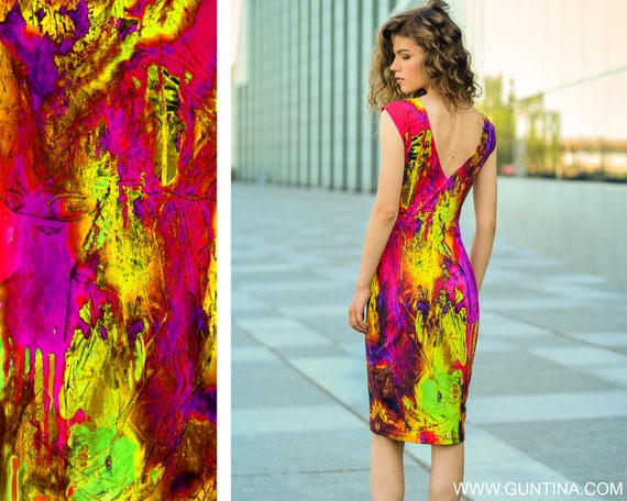 Dress for Women Summer Dress Plus Size Dress Sexy Dress Cocktail Dress Open Back Dress Colorful Dress Fashion Dress Printed Dress Etsy