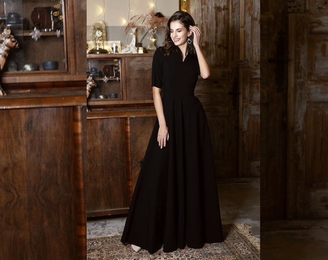 everyday black dress The perfect shift with pockets Size:2XL (18) Long Cool Woman (In high quality dresses