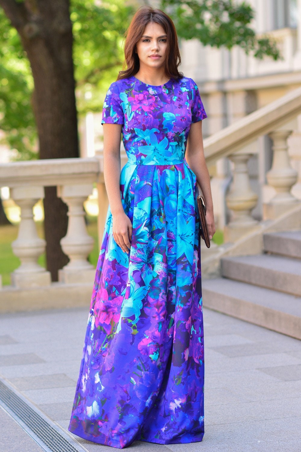 Blue Dress Summer Dress Maxi Dress Bridesmaid Dress Short | Etsy