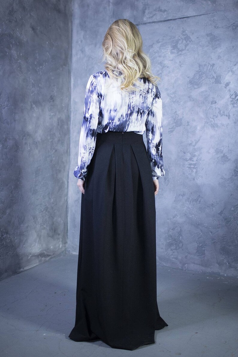 Black Skirt Plus Size Maxi Skirt Gothic Skirt Steampunk Etsy