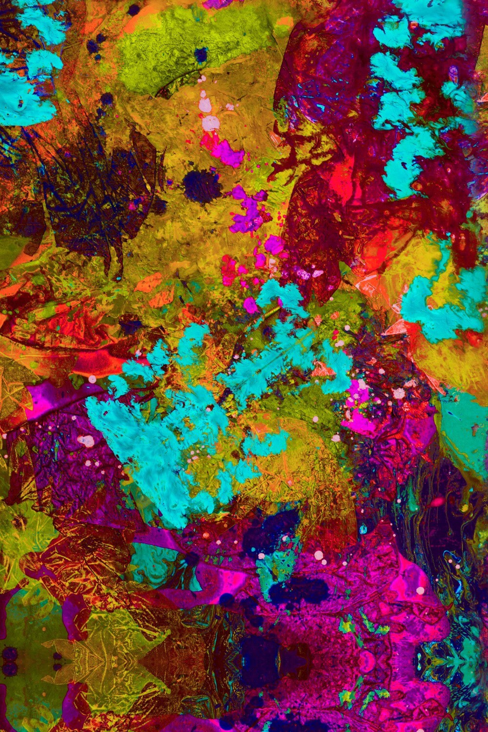 Colorful Fabric Fabric With Abstract Green Print Digital Etsy