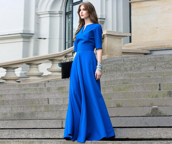 Blue Dress Trendy Plus Size Clothing Ball Gown Dress Oversized