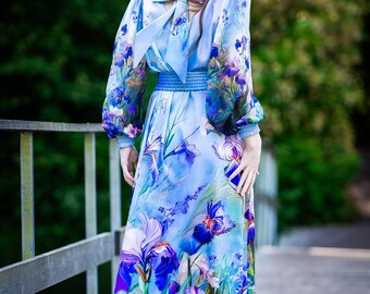iris flower asymmetric sheath maxi dress PH5 Iris Maxi Dress