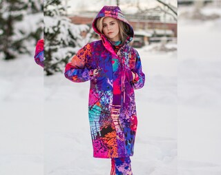 Casaco Inverno Meninas ZSHOW - Impermeável - Térmico - Capuz Removível - Roxo