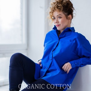 Office Shirt Tunic, Cotton Buttoned Shirt, Collar Tunic Top, Cotton Clothing, Button Front Shirt, Blouse For Women, Long Sleeve Tunic Top