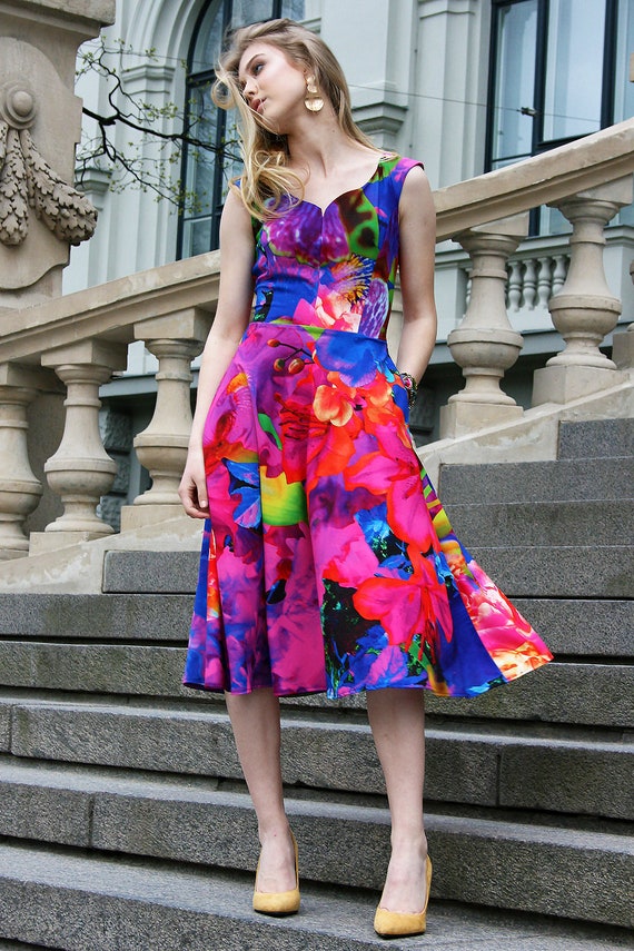 knee length floral dress