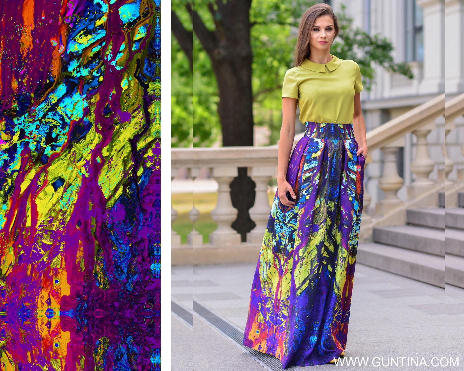 カラフル グラニースクエア スカート sizeL ロング C03_5186_4025fe4e-d143-49f1-