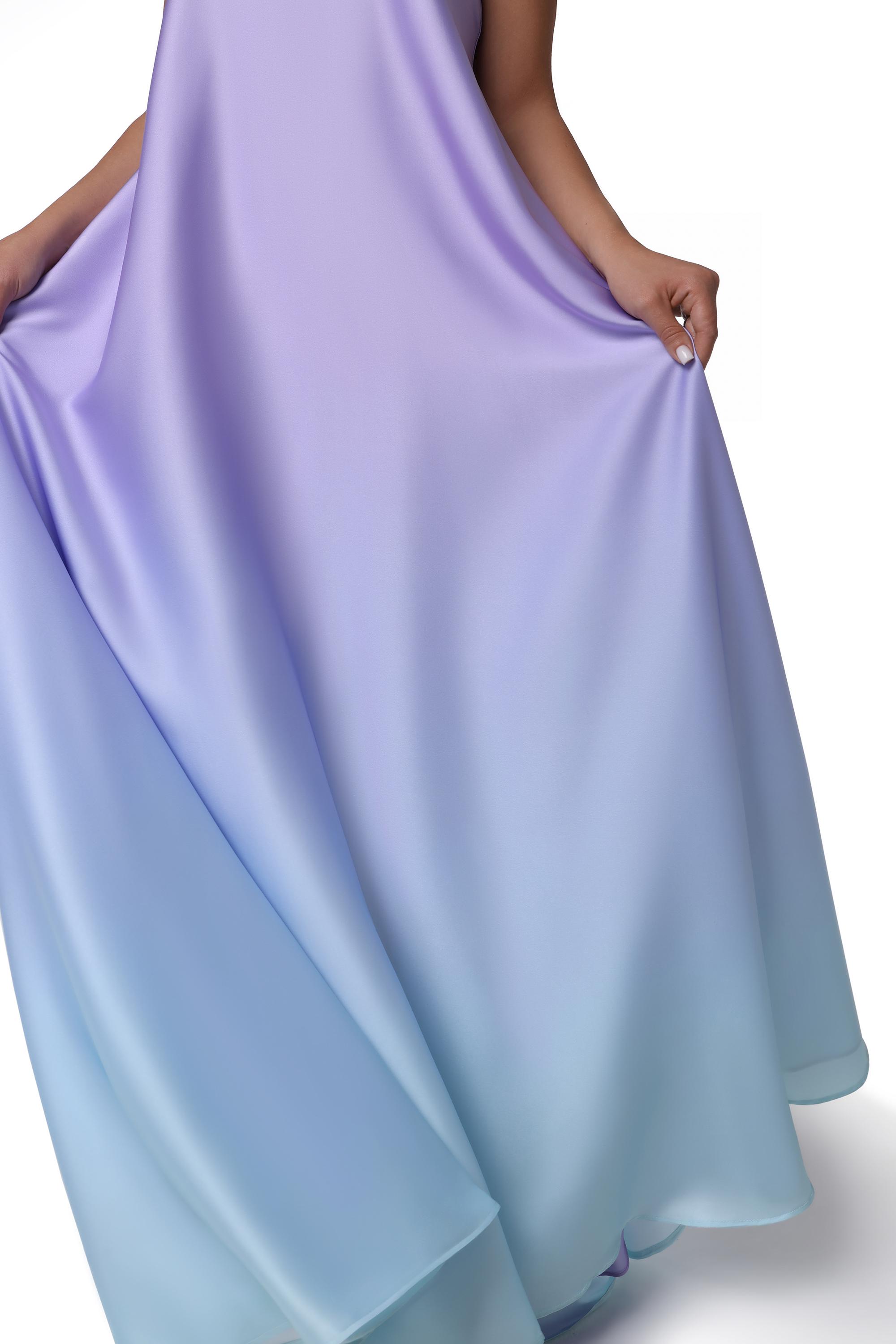 Light Blue Purple Maxi Dress, Tiered Floor Length Dress, Evening Gown,  Ombre Wedding Guest Dress, Plus Size Clothing, Backless Dress - Etsy