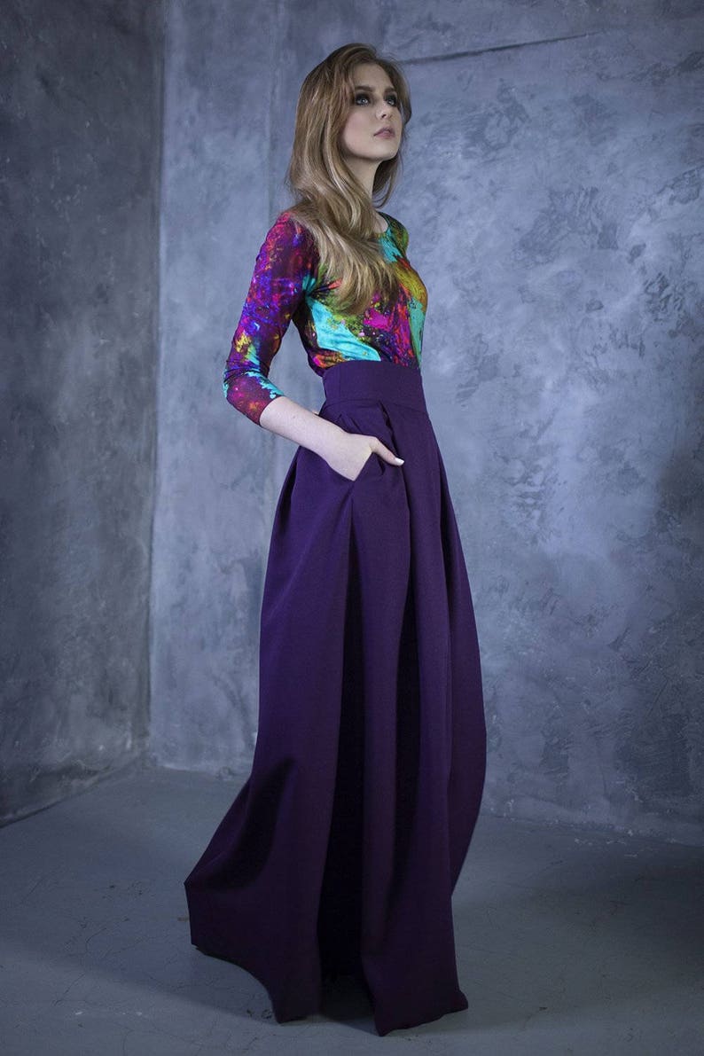 Abstract Purple Women's Skirt main image 0