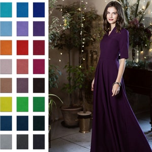 Fit And Flare Dress, Women Maxi Dress, Pleated Dress, Floor Dress, Jersey Dress,Minimalist Dress,Ball Dress, Circle Dress, Evening Dress