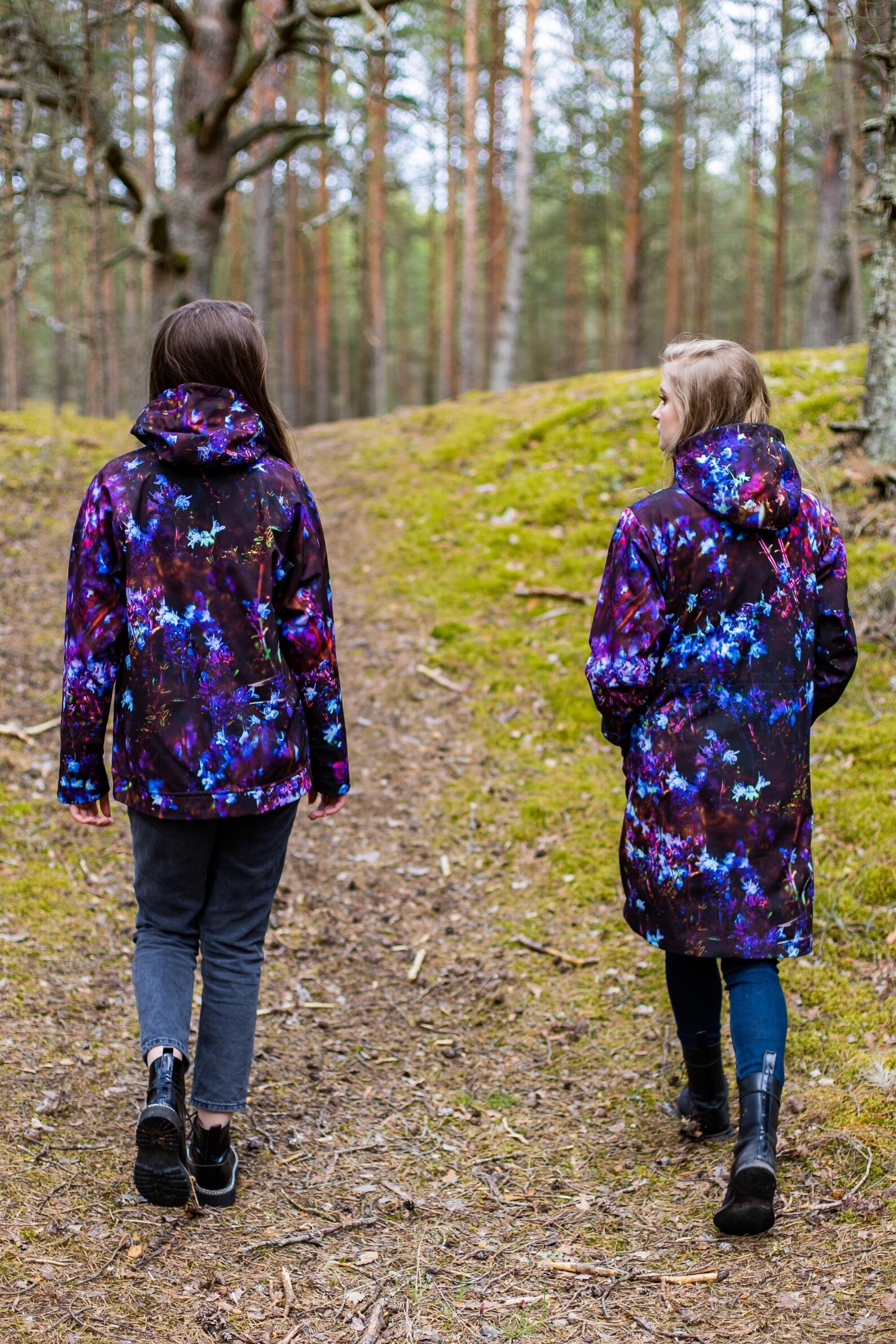 Jacket With Blue Flower Print Windproof Jacket Sport Jacket - Etsy UK