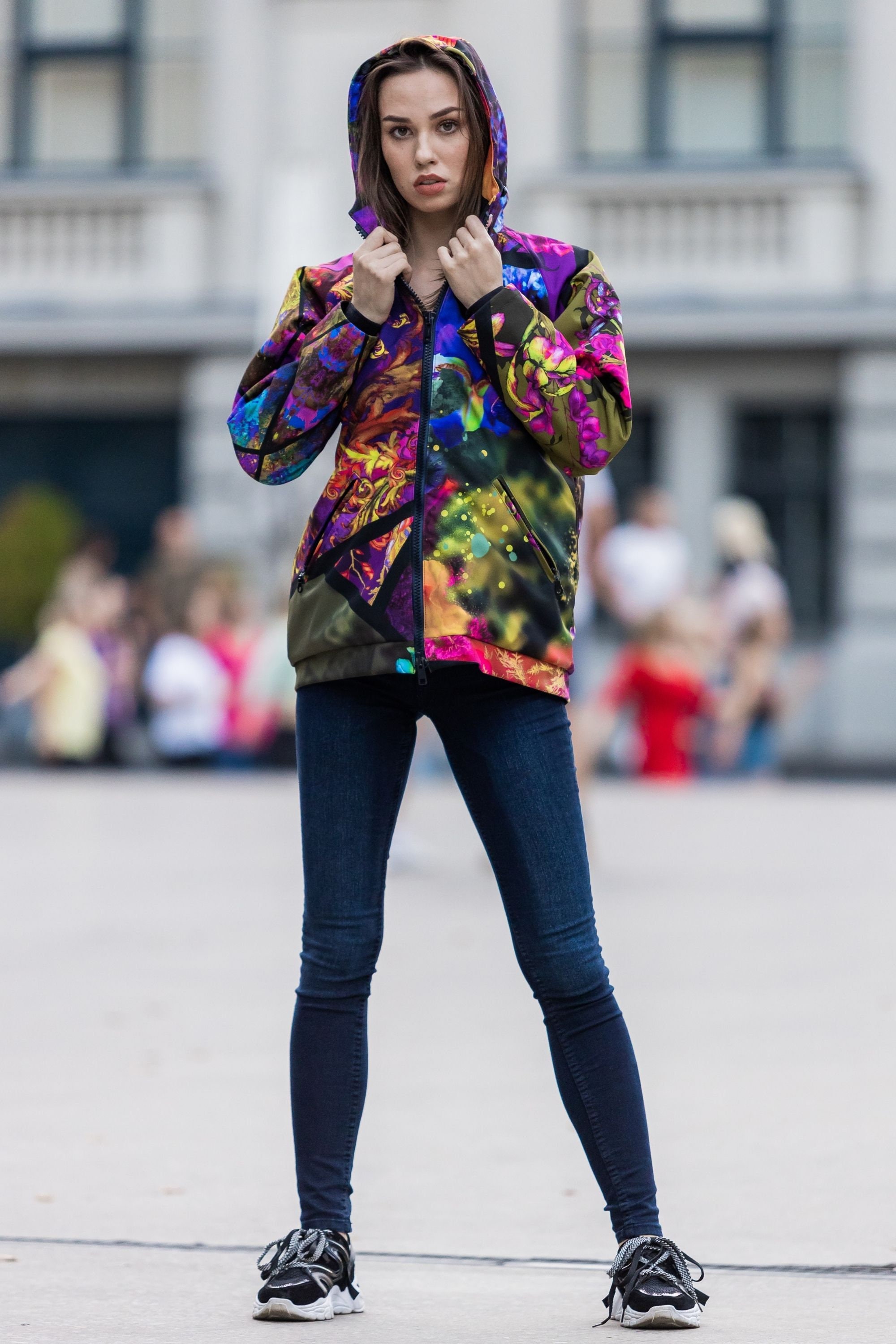 Colourful Rain Jacket, Windproof Jacket, Sportwear, Women