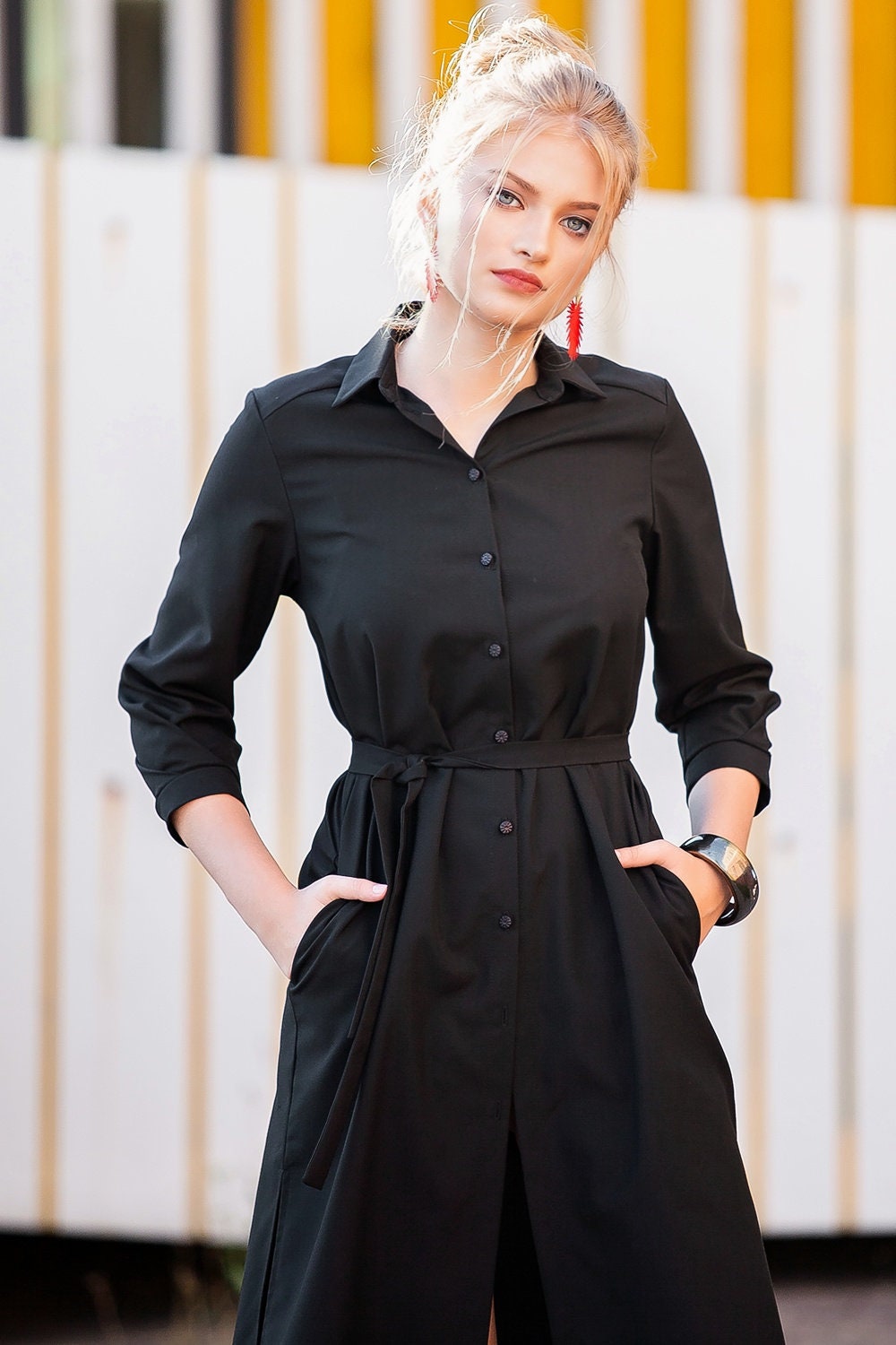 blue dress for baby girl Laydown Collar Dress Shirts | Shirts