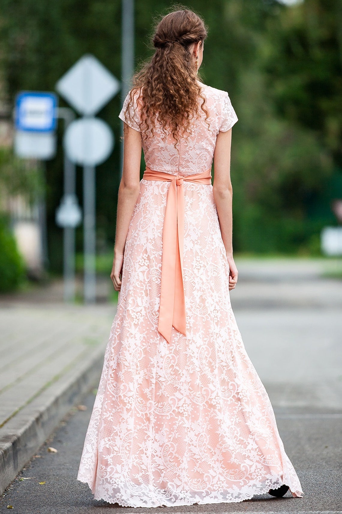 Beige Dress Waistband Dress Lace Wedding Guest Dress Summer | Etsy