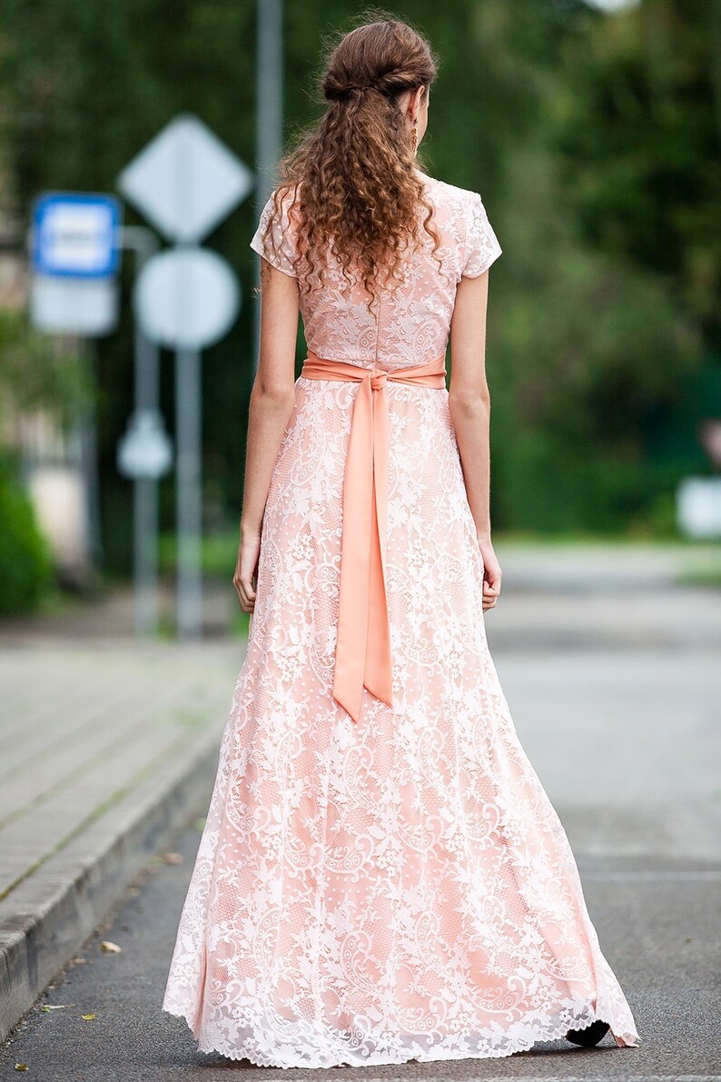 Beige Dress Waistband Dress Lace Wedding Guest Dress Summer - Etsy