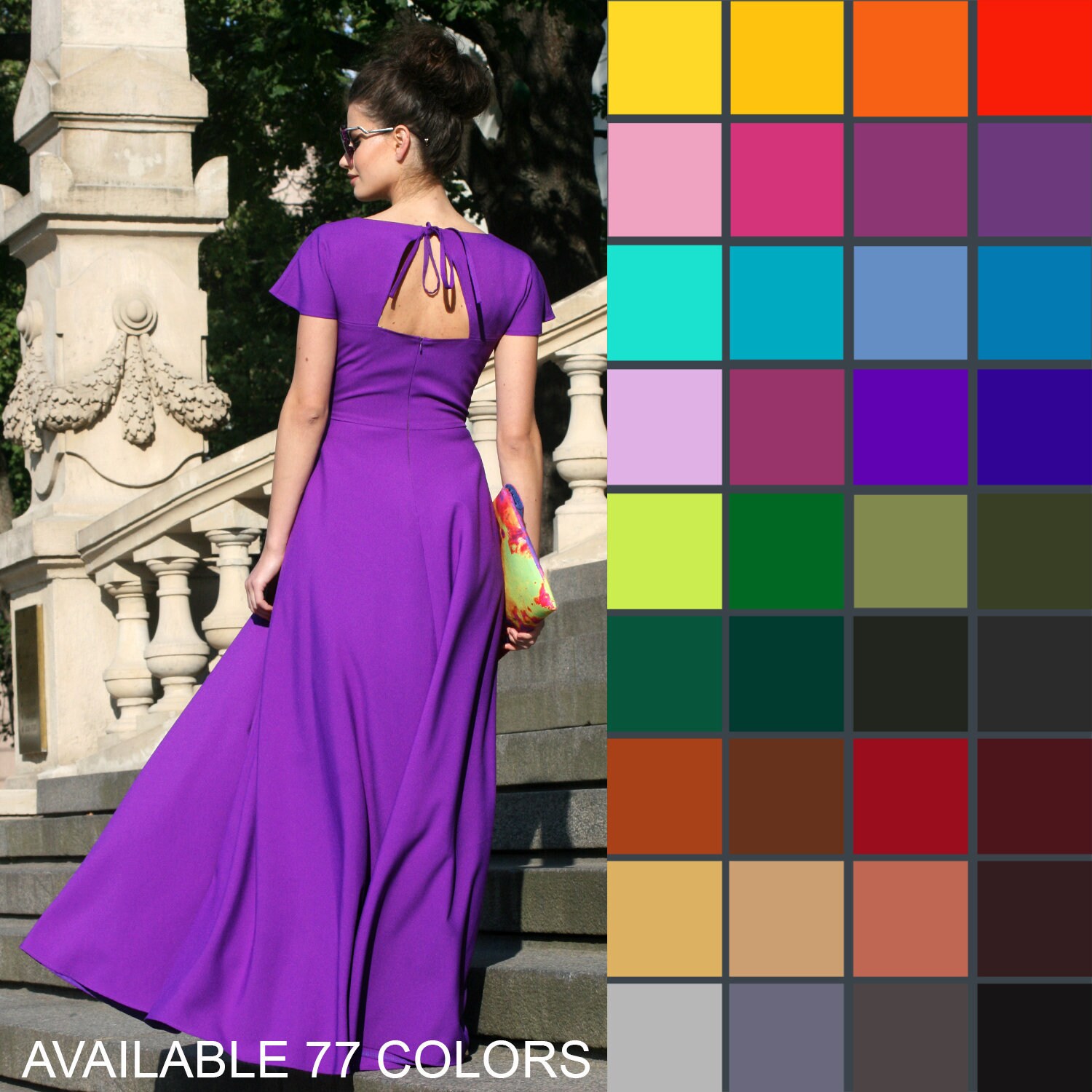 Purple Dress Plus Size Maxi Dress Bohemian Dress Cocktail | Etsy