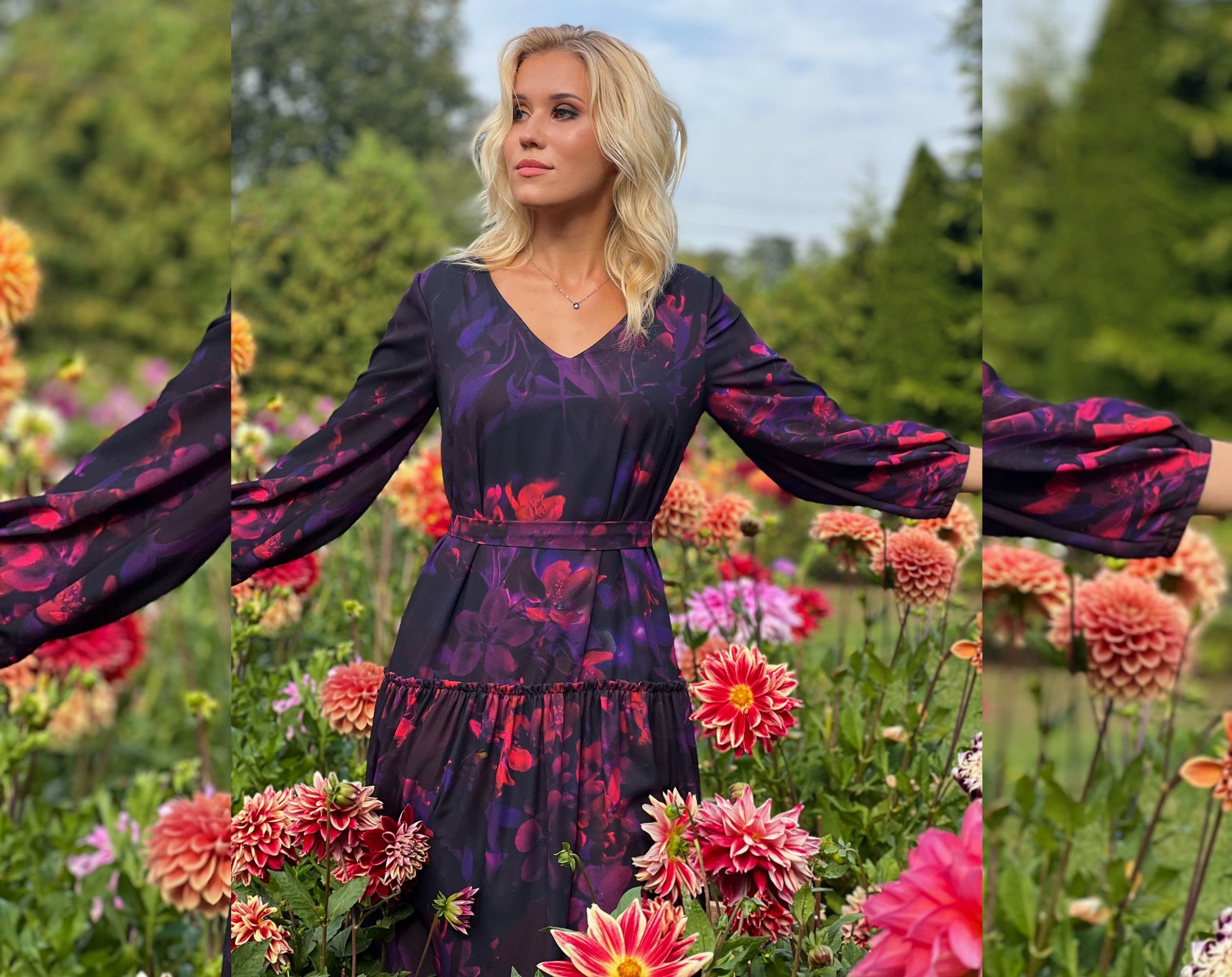 Plum colour dress Etsy Mexico