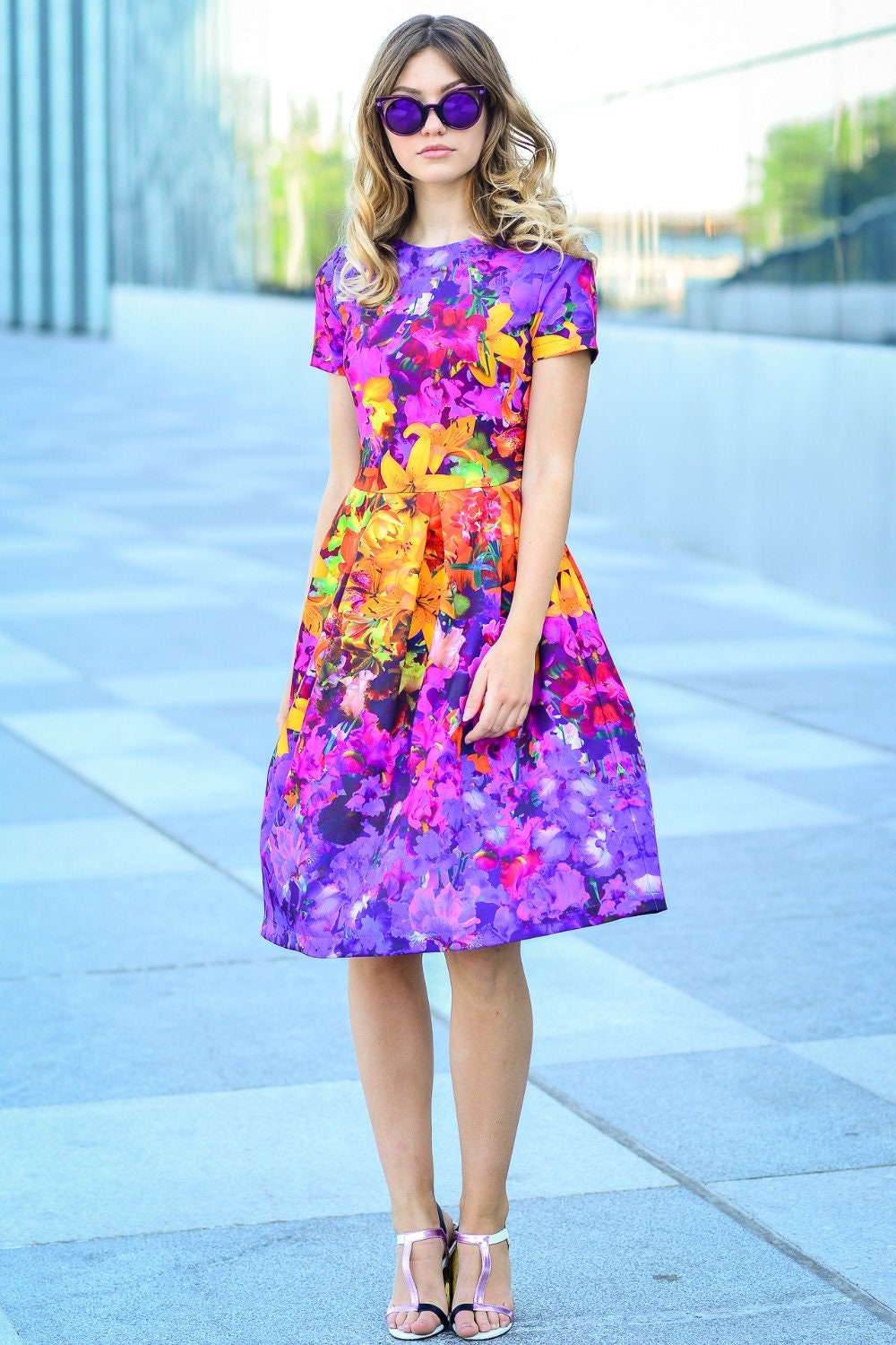 Floral Dress Summer Dress Plus Size Dress Cocktail Dress | Etsy