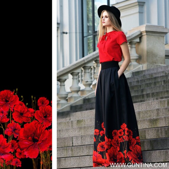 plus size black maxi skirt