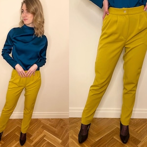 Classic Pants, Casual women pants, Mustard pants, Plus Size Clothing, Straight Pants, Elegant Pants, Women trousers, different colours