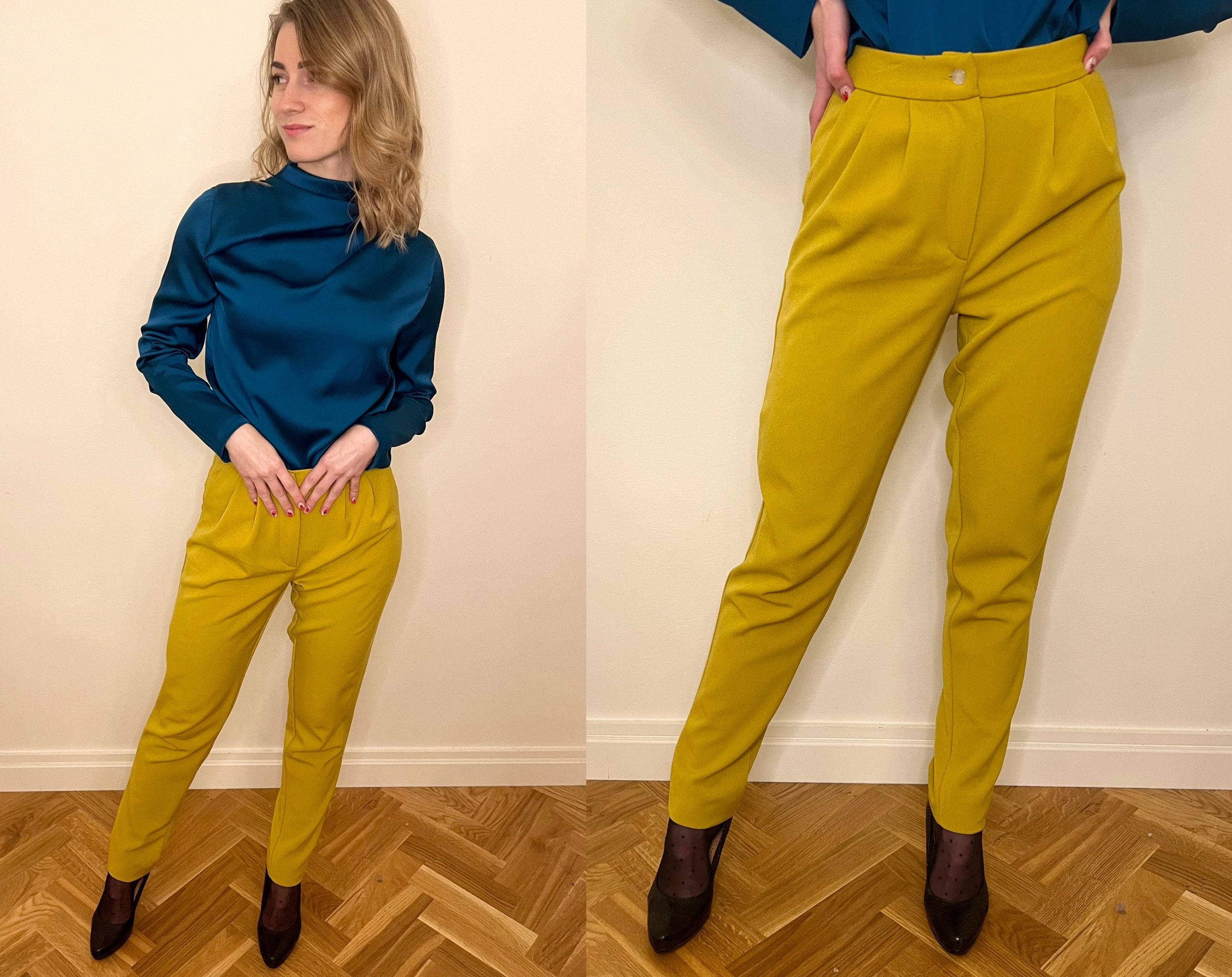 Under Construction | Moda de vestir de mujer, Pantalones amarillos, Trajes  de color amarillo