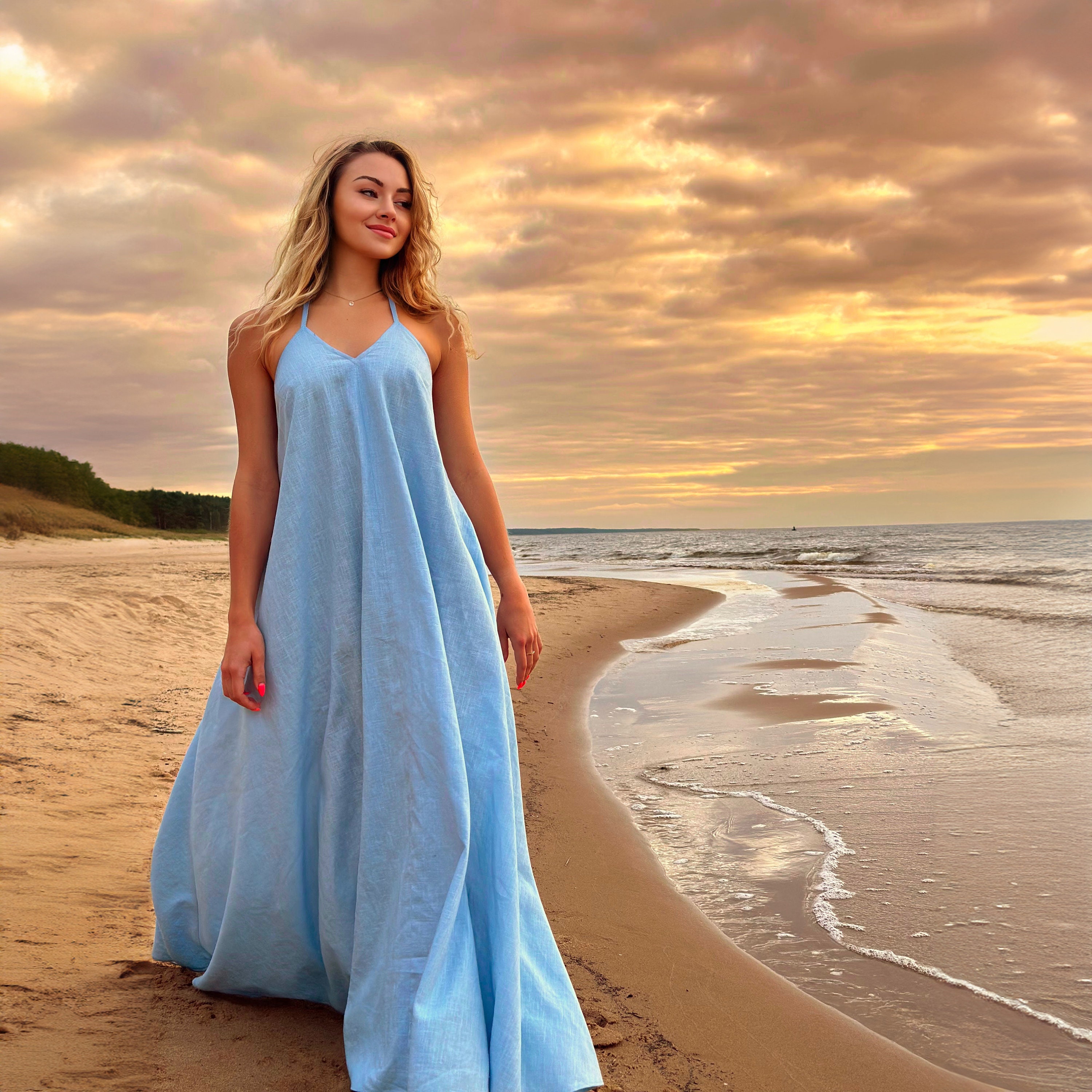 princess polly baby blue dress Soundscape Maxi – Renting E M
