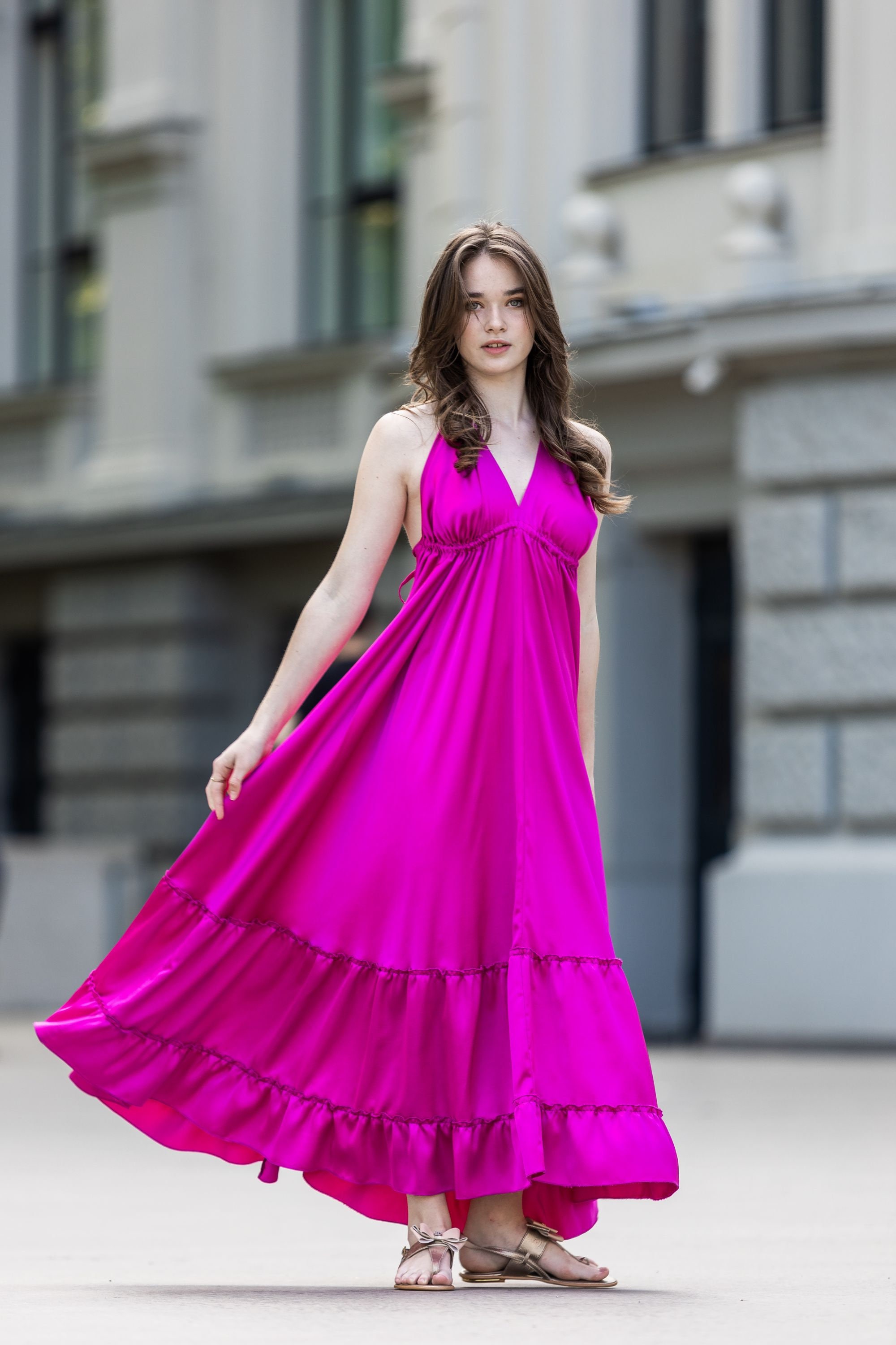 slim fit dress slacks Reign Flowing Off The Shoulder Floor Length Chiffon Bridesmaid Dresses, Coral