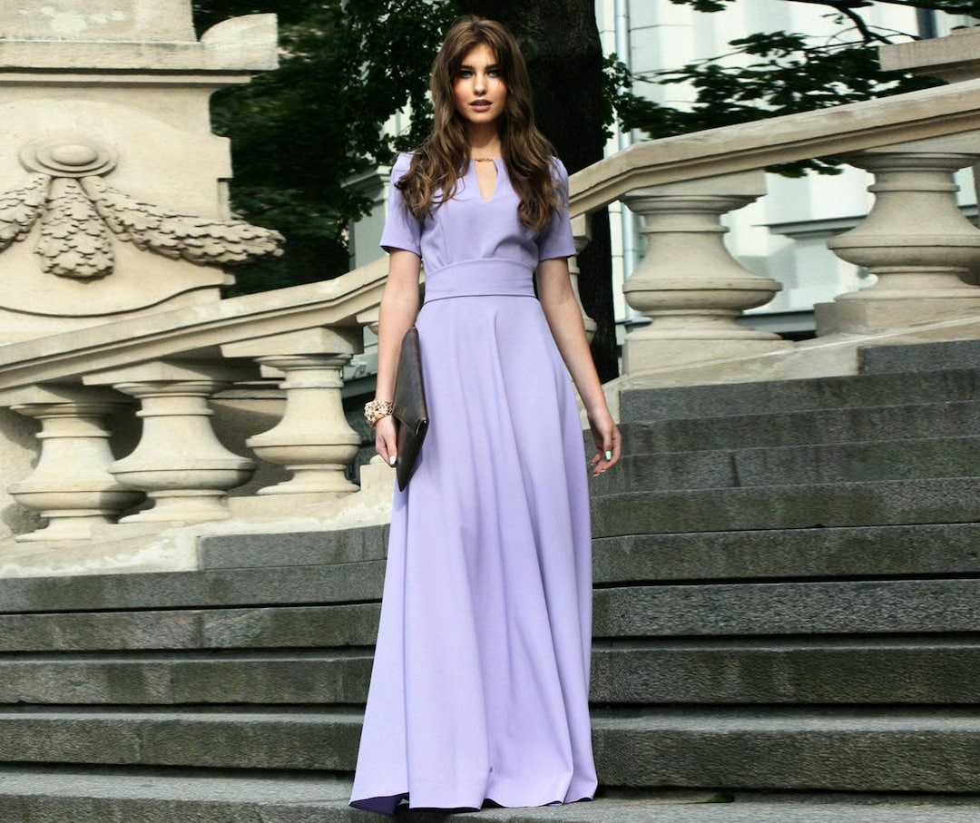 Buy Light Purple Dress, Maxi Dress, Floor Length Dress, Maxi Long