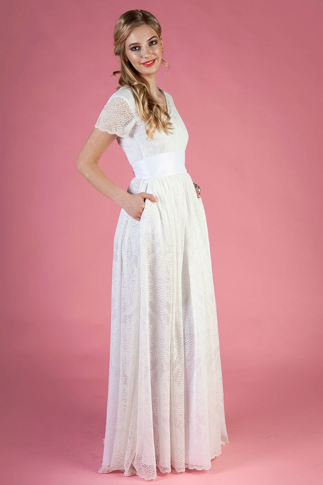 Lace Maxi Dress White Wedding Dress Lace Dress Summer Maxi - Etsy