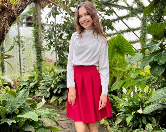 Flared top mini skirt