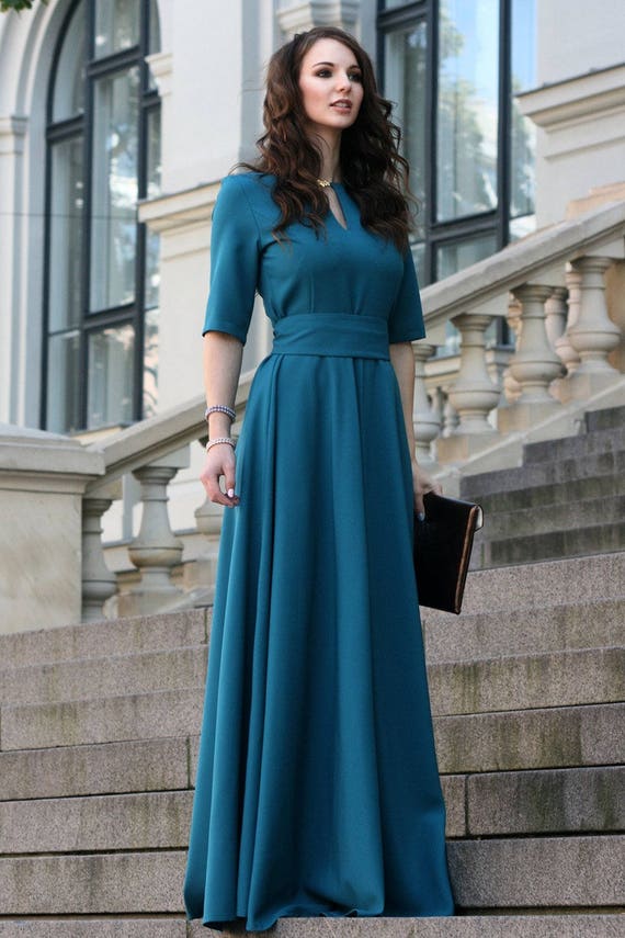 slim fit dress slacks Burgundy Velvet Dress - Bridesmaid Dress main image 1