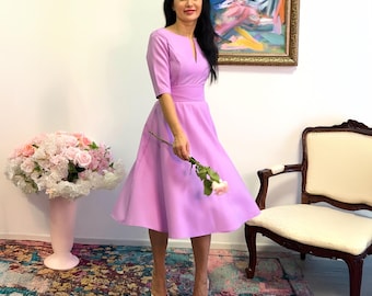 Linen Wedding Guest Dress. Mother of the Bride Elegant Dress. Romantic Puff  Sleeve Wrap Dress. Tea Length Bridesmaid Dress. Graduation Dress - Etsy UK