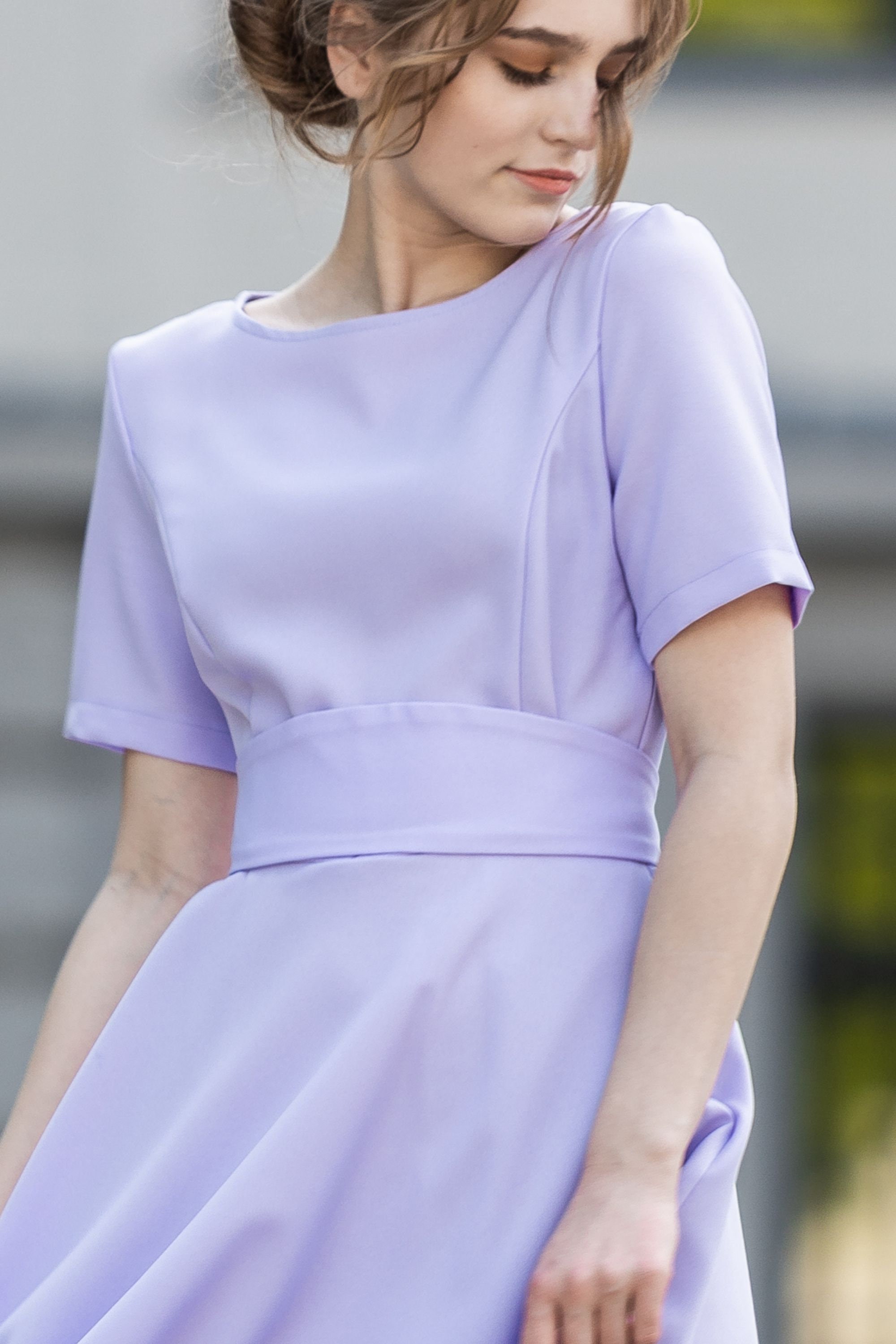 green emerald velvet dress Haptics Diva Dreams Navy & Lilac Floral Fit & Flare Midi Dress main image 1