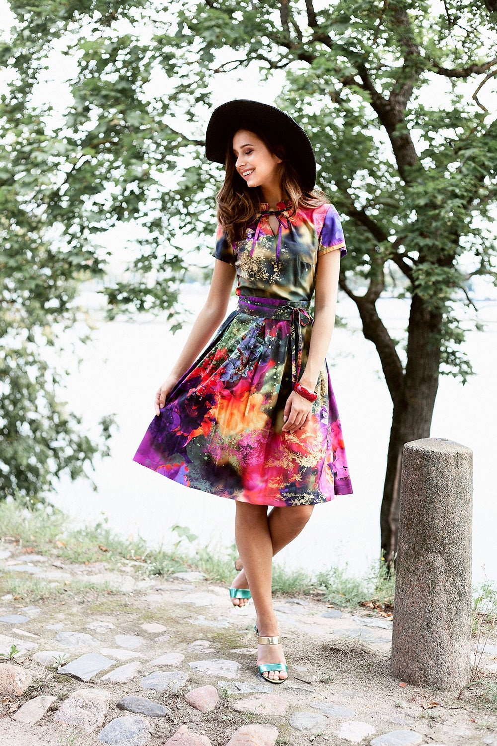 rosemuse pleats floral print dress (ピンク) ロゼミューズ pleats floral print dress pink - メルカリ