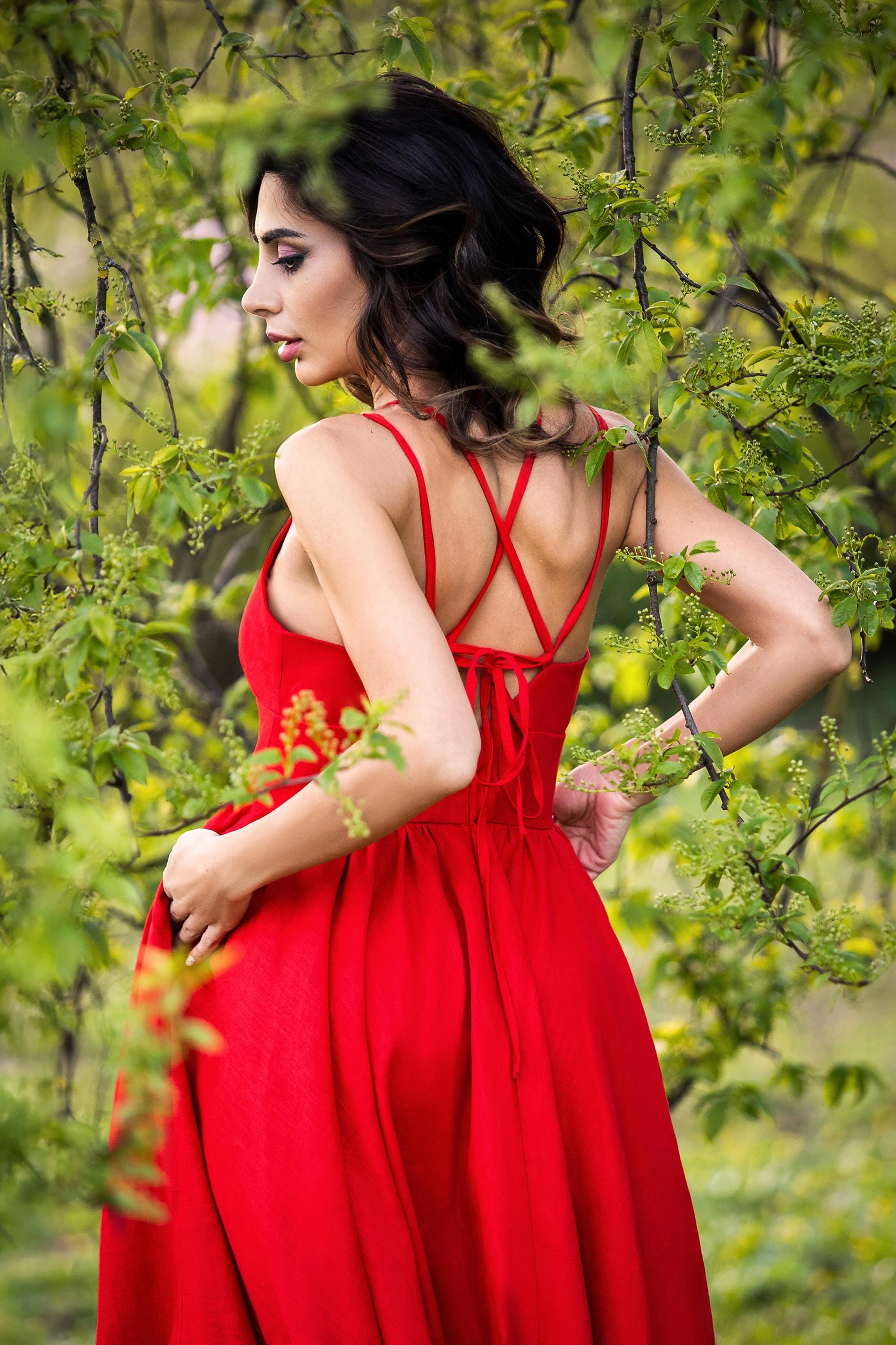bright red bridesmaid dresses ChicSew Sexy Soft Satin Mismatched Red Mermaid Long Bridesmaid Dresses Online, Red Maid Of Honor Dresses, Red / B main image 1
