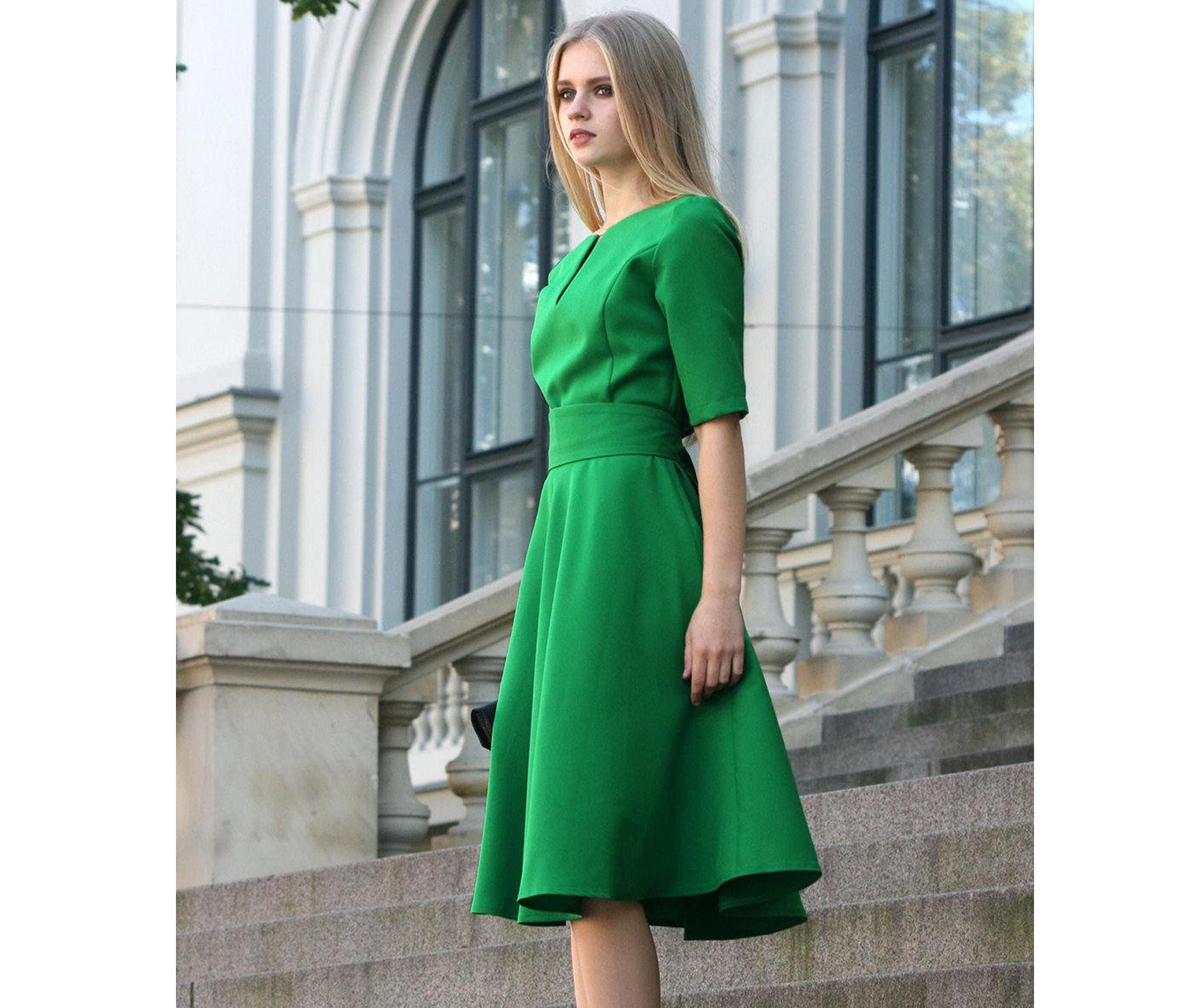 green cocktail dress