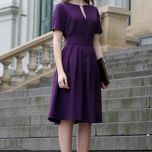 Purple Cocktail Dress For Women, Available In XXS 5XL Size Custom Size image 3