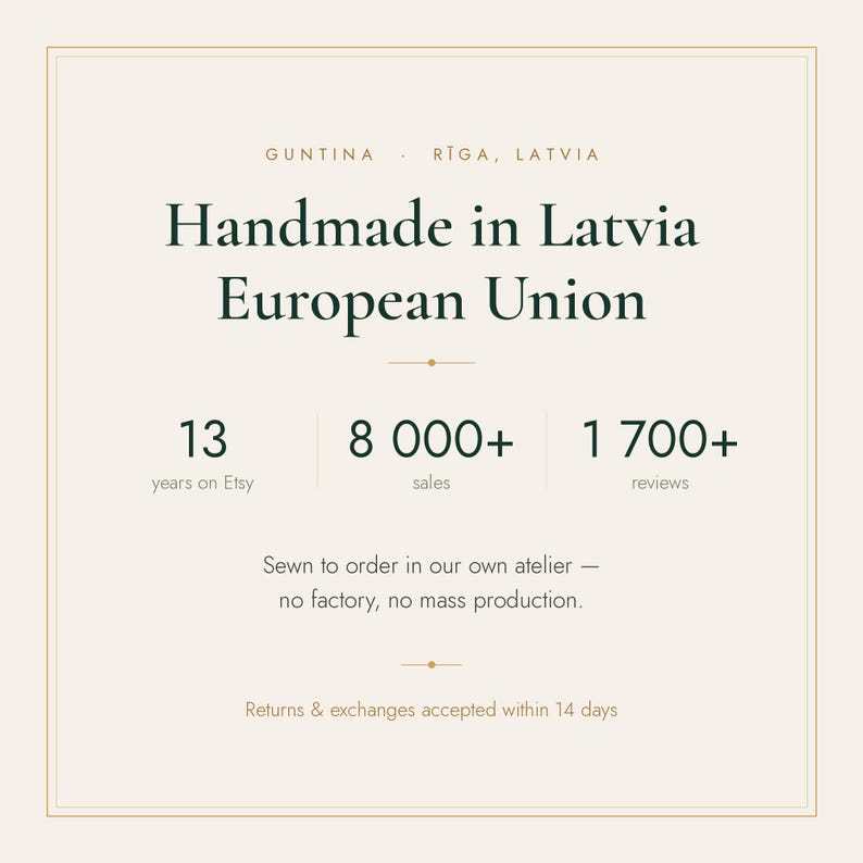 Handmade in Latvia since 2013, over 8000 sales and 1700 reviews