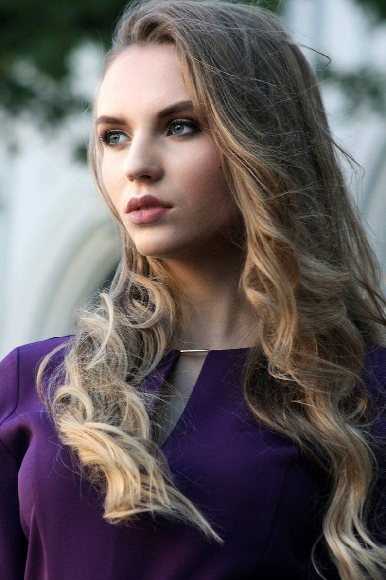 Purple Dress Purple Clothing Romantic Dress Floor Length | Etsy