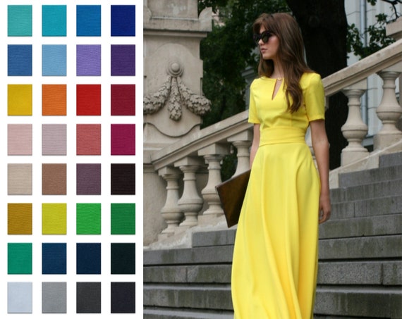 Yellow Dress Women Maxi Dress Plus Size 