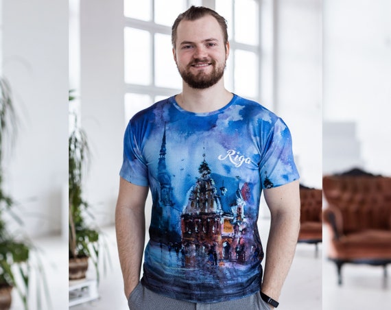 City T-shirt Painted Print Men's - Denmark