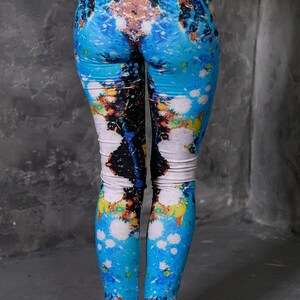 Women Leggings, Yoga Leggings, Colorful Leggings, Sexy Leggings, Summer Leggings, Maxi Leggings, Tight Pants, Festival Clothing, Oversized image 4