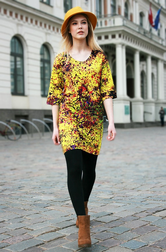 Printed Dress, Women Tunic Dress, Colorful Tunic, Women Summer Dress,  Casual Tunic Dress, Plus Size Tunic, Trendy Dress, Bohemian Clothing - Etsy