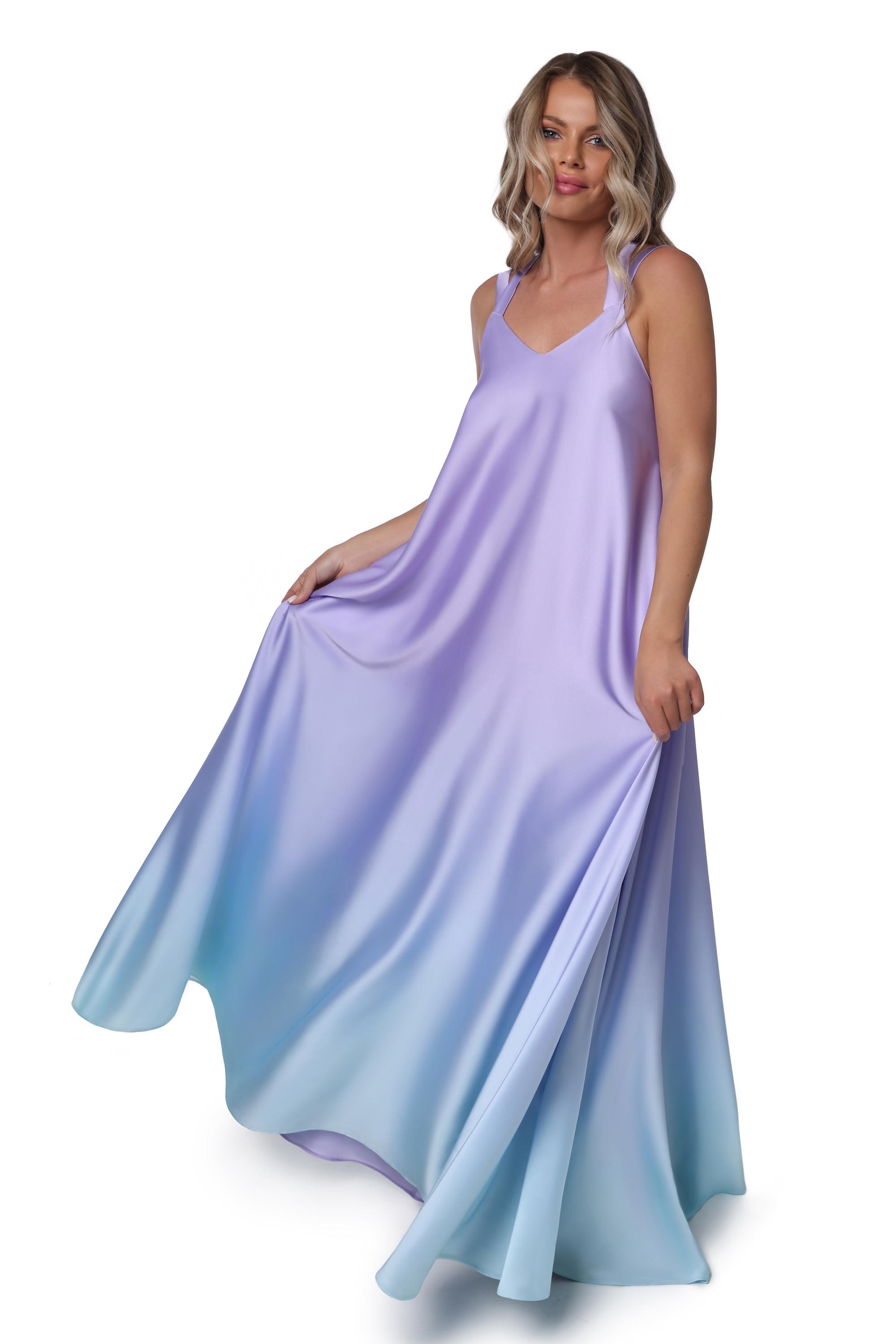 Light Blue Purple Maxi Dress, Tiered Floor Length Dress, Evening Gown, Ombre Wedding Guest Dress, Plus Size Clothing, Backless Dress Light Blue Purple Maxi Dress, Tiered Floor Length Dress, Evening Gown, Ombre Wedding Guest Dress, Plus Size Clothing, Backless Dress