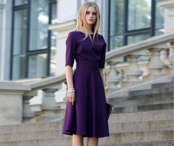 womens purple dress
