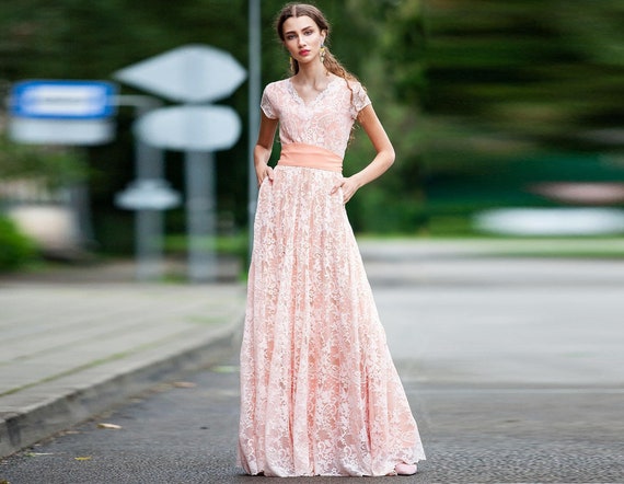 Gehoorzaamheid selecteer Boodschapper Beige Dress Waistband Dress Lace Wedding Guest Dress Summer - Etsy Norway