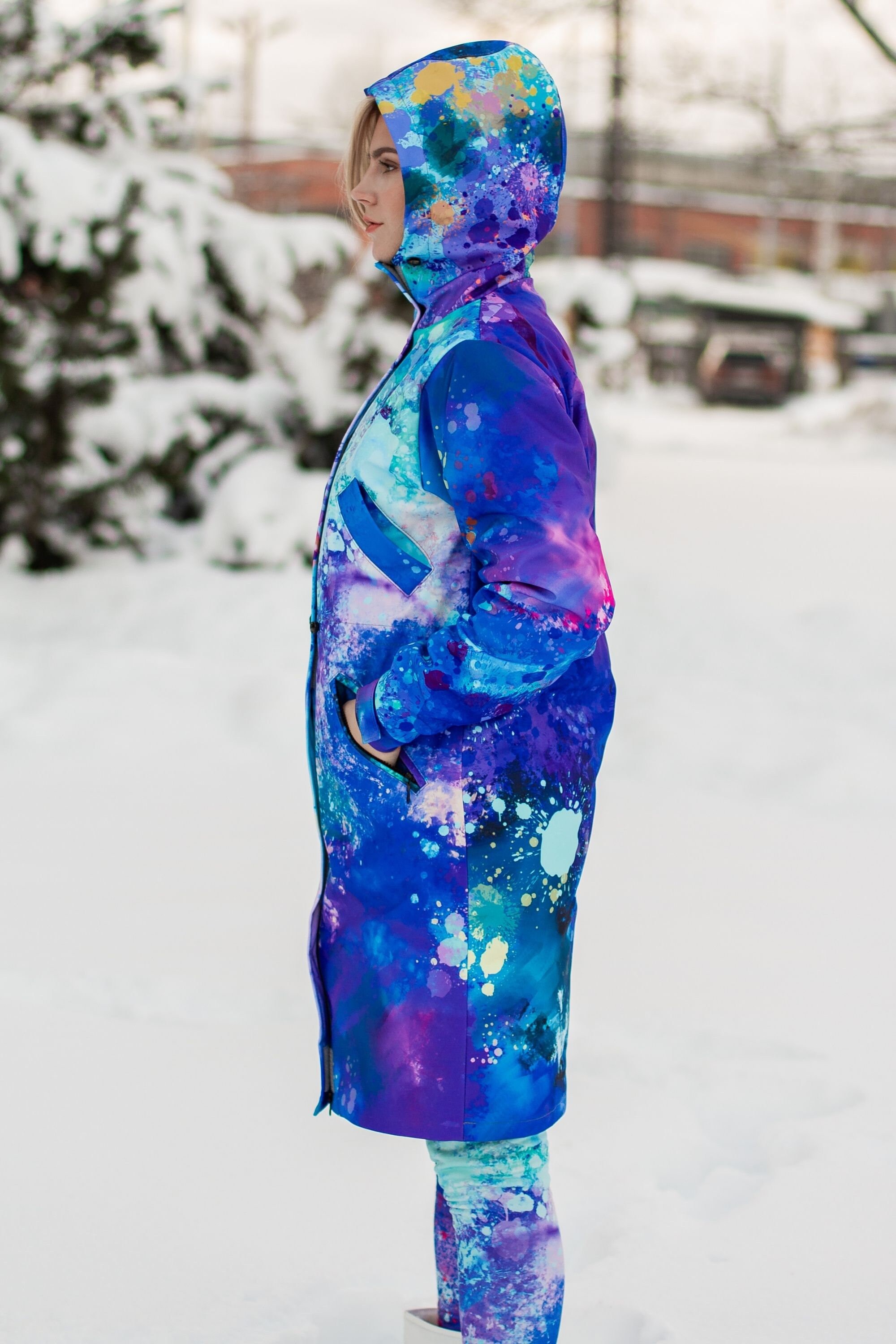  Wantdo Chaqueta de esquí impermeable para mujer, estampado  colorido, costuras totalmente selladas, abrigo de lluvia cálido para  invierno, azul (Blue Flora) : Ropa, Zapatos y Joyería