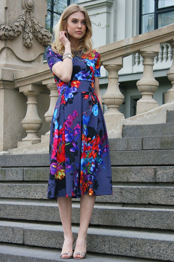 knee length floral dress