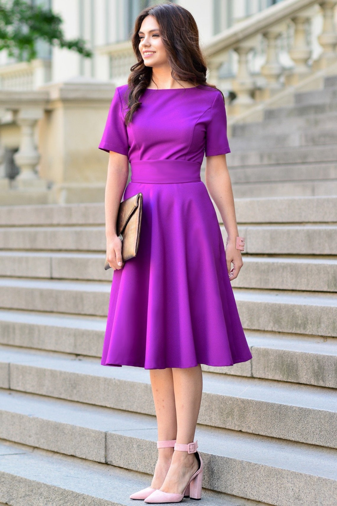 Teal Dress Turquoise Dress Circle Dress Cocktail Dress Etsy