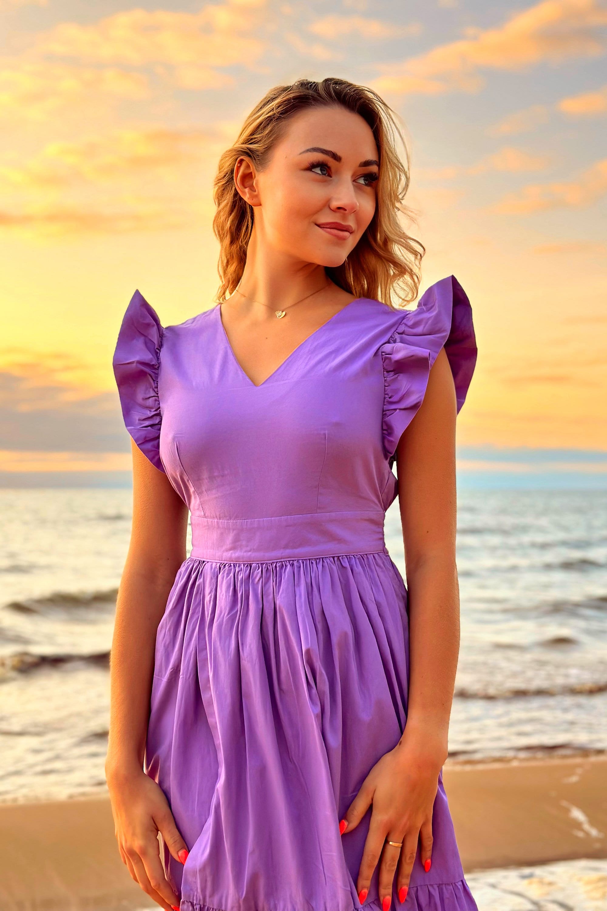 white christmas dresses Sierra Sweetheart Maxi Dress, Lilac Chiffon